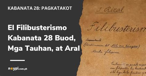 kabanata 28 el filibusterismo tauhan pdf